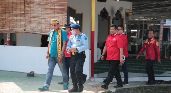 Wamenkumham Edward O.S Hiariej bersama Kalapas Narkotika Porman Siregar meninjau blok hunian Lapas Narkotika Kelas IIA Bandar Lampung || Foto Ist