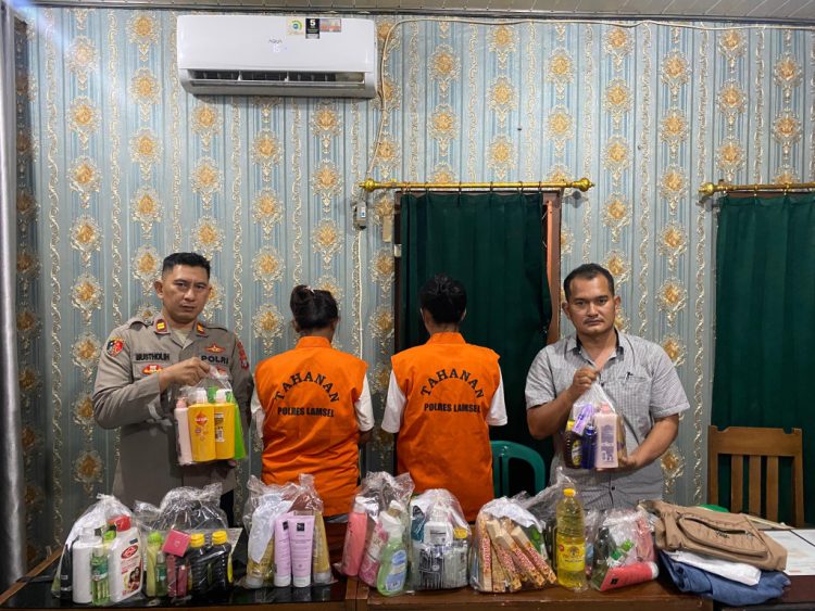 Emak-Emak Cantik Ini Disikat Polsek Penengahan