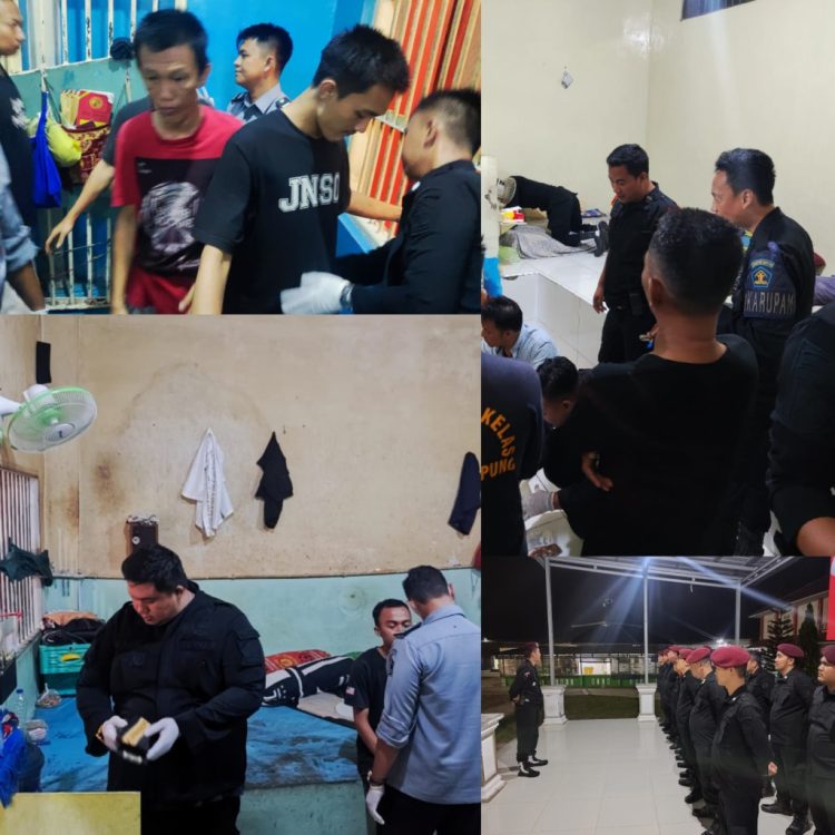 Rutan Klas I Bandar Lampung Gelar Razia Rutin untuk Minimalisir Barang Terlarang