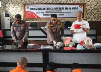 Polres Lampung Selatan Rilis Hasil Operasi Sikat Krakatau 2024