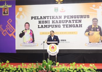 Pengurus KONI Lampung Tengah Dilantik, Bupati Musa Ahmad Menakhodai