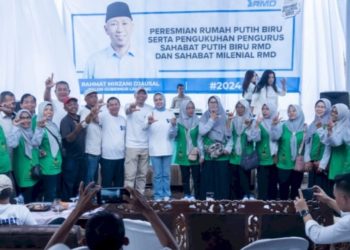 Mirzani Dapat Dukungan Relawan Sahabat Putih Biru dan Milenial Lampung Utara
