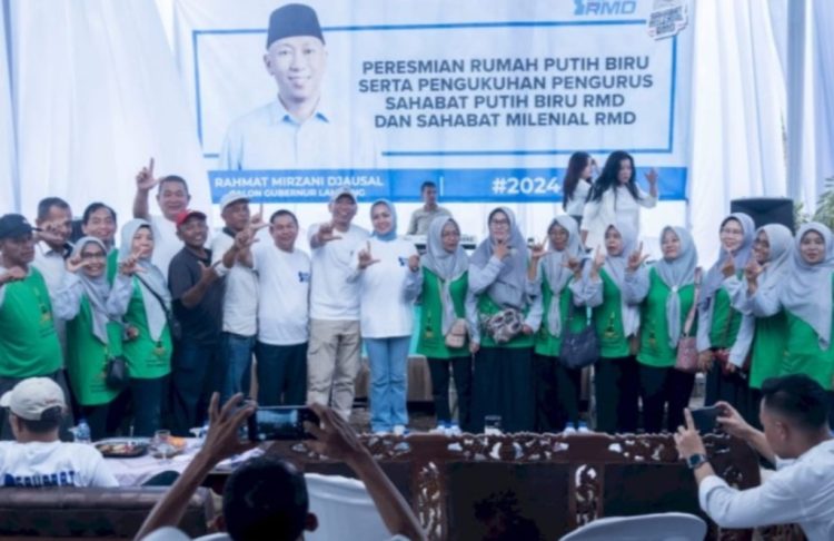 Mirzani Dapat Dukungan Relawan Sahabat Putih Biru dan Milenial Lampung Utara