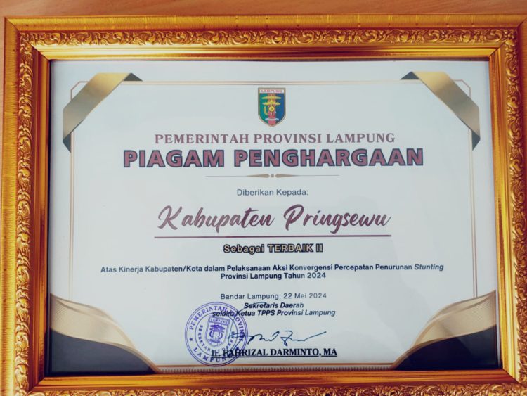 Pringsewu Raih Peringkat Kedua dalam Penanganan Stunting di Provinsi Lampung