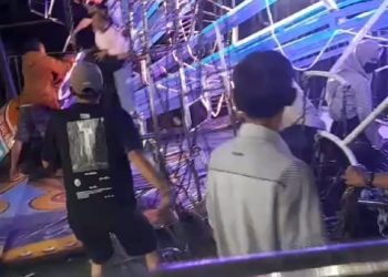Wahana Pasar Malam di Way Kanan Ambruk, Satu Orang Tertimpa Material Besi