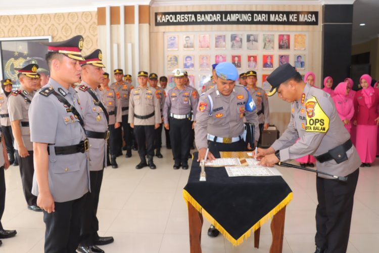 Kompol Ridho Rafika Resmi Jabat Kasat Lantas Polresta Bandar Lampung, Kompol Rohmawan Kapolsek Sukarame