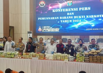 Operasi Antinarkoba Kapolda Lampung: Pemusnahan Barang Bukti Senilai Rp220,6 Miliar