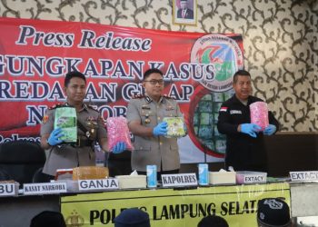 Polres Lamsel Berhasil Menggagalkan Penyelundupan Narkotika Besar