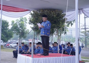 Pemerintah Kabupaten Pringsewu menggelar upacara peringatan Hari Lahir Pancasila dan Hari Kebangkitan Nasional