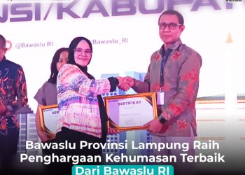 Bawaslu Provinsi Lampung Raih Penghargaan Kehumasan Terbaik Dari Bawaslu RI