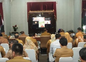Pj. Bupati Lampung Utara Hadiri Zoom Asistensi Bersama Tim Irjen Kemendagri