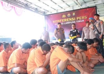 Polres Lampung Timur Sukses Gelar Operasi Antik Krakatau 2024, 29 Tersangka Ditangkap