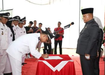 Bupati Nanang Ermanto Kukuhkan 33 Kepala Desa di 3 Kecamatan, Ini Pesannya