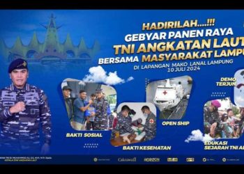 KASAL Dampingi Mentan RI Tinjau Panen Raya TNI AL di Lampung pada 10 Juli 2024