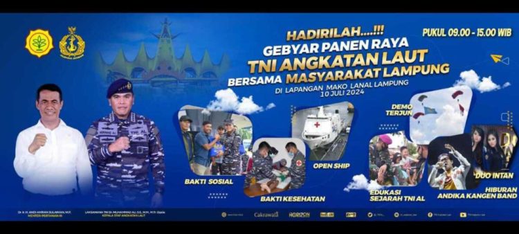KASAL Dampingi Mentan RI Tinjau Panen Raya TNI AL di Lampung pada 10 Juli 2024