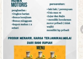 Nuwa Buka Lowongan Kerja untuk Posisi Nuwa Motoris, Ini Persyaratannya!