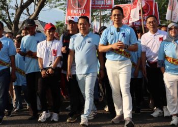 Antusiasme Tinggi dalam Jalan Sehat Bersama EGI, Bakal Calon Bupati Lampung Selatan