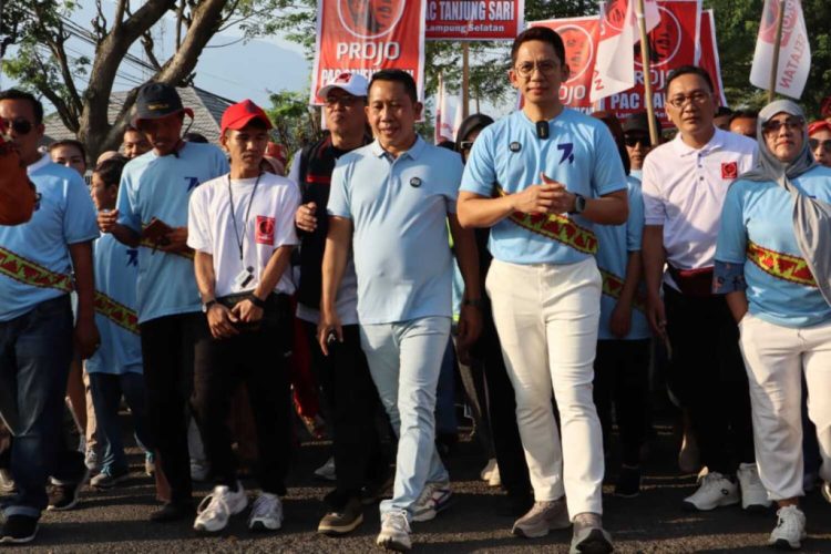 Antusiasme Tinggi dalam Jalan Sehat Bersama EGI, Bakal Calon Bupati Lampung Selatan