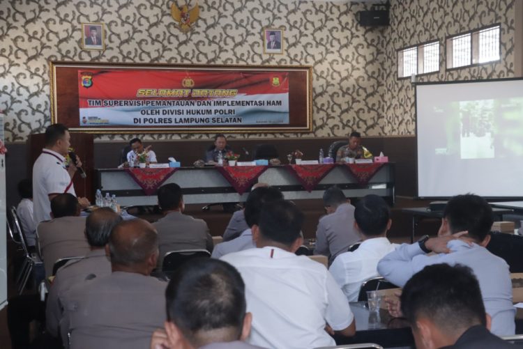 Kunjungan Tim Pemantauan dan Implementasi HAM di Polres Lampung Selatan