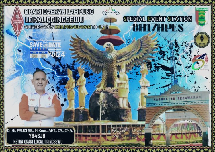 ORARI Lokal Pringsewu Gelar Special Event Station untuk Merayakan HUT ke-17 Kabupaten Pesawaran