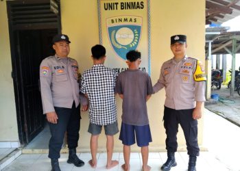 Dua Remaja Pesawaran Ditangkap Polisi Saat Pesta Sabu di Rumah Kosong Dekat Polsek