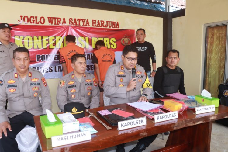 Tekab 308 Tangkap Dua Pembobol Rumah di Bakauheni Lampung Selatan