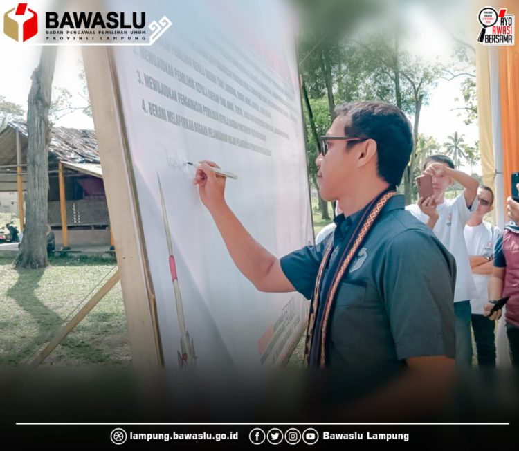 Bawaslu Lampung Luncurkan Kampung Pengawasan Partisipatif Untuk Pilkada Di Lampung Utara Berkualitas