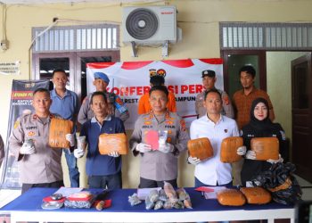 Polsek Telukbetung Utara Tangkap Pengedar Narkoba, Amankan 9 Kg Ganja dan 241 Gram Sabu