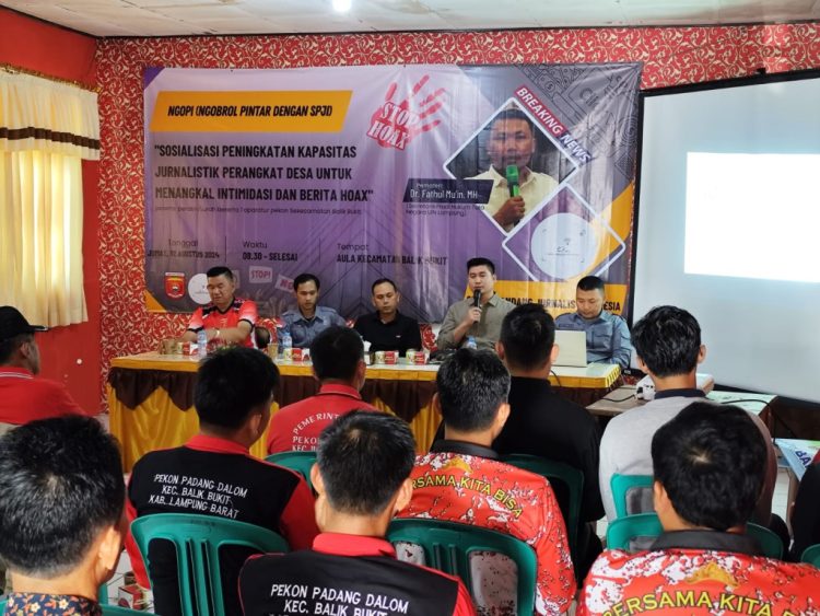 SPJI Gelar Sosialisasi ‘Ngopi’ untuk Peratin Se-Kecamatan Balik Bukit