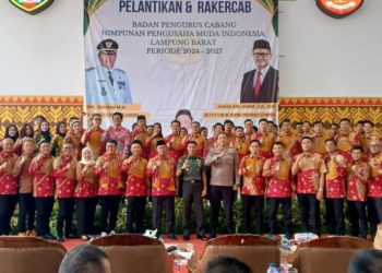 Letkol Inf Rinto Wijaya Hadiri Pelantikan Pengurus BPC HIPMI Lampung Barat 2024-2027
