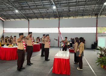 Pelantikan Pengurus Gugus Depan 12.167 Lapas Narkotika Bandar Lampung, Pramuka Siap Mengemban Amanah