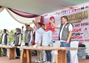 Tim Pemenangan KUR Nanda-Anton Resmi Dikrukan di Kecamatan Padang Cermin dan Way Ratai