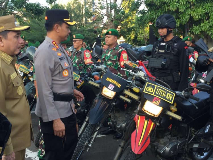 Polresta Bandar Lampung Gelar Pasukan Antisipasi Gangguan Kamtibmas Jelang Pelantikan Presiden