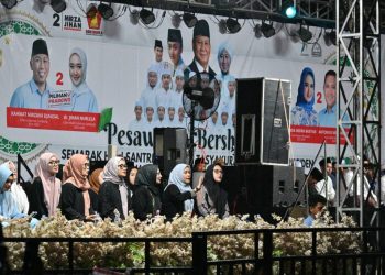 Cagub Mirza-Jihan dan Cabup Nanda-Anton Menggelar Sholawat Menjemput Kemakmuran di Pesawaran