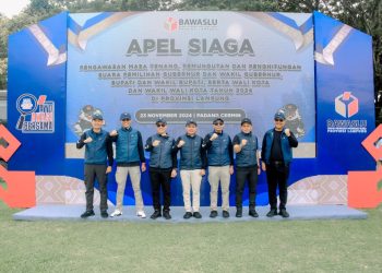 Bawaslu Lampung Gelar Apel Siaga dan Patroli Pengawasan Pilkada 2024