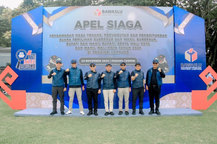 Bawaslu Lampung Gelar Apel Siaga dan Patroli Pengawasan Pilkada 2024