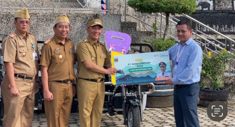 Pemkab Tanggamus Terima Bantuan CSR Tiga Motor Tosa dari Bank Lampung