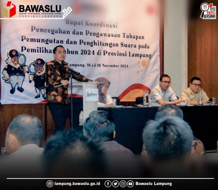 Bawaslu Lampung Awasi Ketat Tahapan Pemilu, Tertibkan 90.910 APK dan Identifikasi 164 Kejadian Khusus