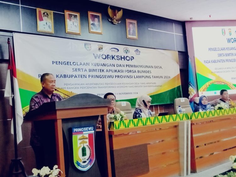 Pemkab Pringsewu Bersama BPKP Lampung Gelar Workshop Pengelolaan Keuangan dan Pembangunan Pekon