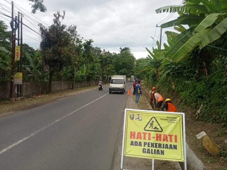 Bahu Jalan Ruas Wisata Bandar Lampung dan Pesawaran Dibersihkan