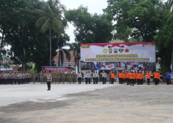 Polres Lampung Selatan Gelar Apel Siaga Bencana di Musim Penghujan