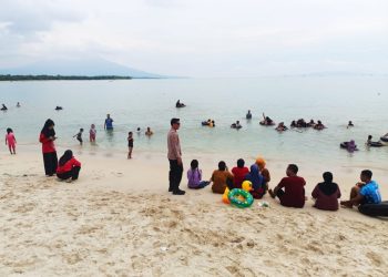 Polres Lampung Selatan Himbau Keamanan Pesisir Pantai Saat Cuaca Ekstrem