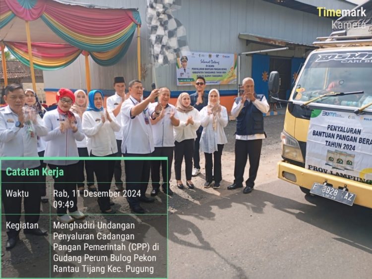 Pj. Bupati Tanggamus Lepas Cadangan Pangan Pemerintah untuk Desember 2024 di Gudang Bulog Rantau Tijang