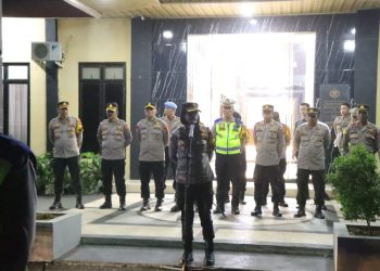 Polres Pesawaran Gelar Apel Siaga Pengamanan Malam Tahun Baru 2025