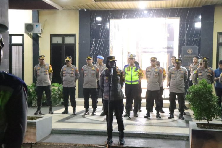 Polres Pesawaran Gelar Apel Siaga Pengamanan Malam Tahun Baru 2025