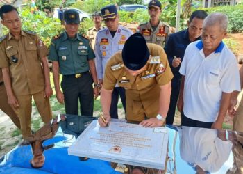 Pj. Bupati Resmikan Bangsal Pasca Panen di Desa Ibul Jaya, Hulu Sungkai, Lampung Utara