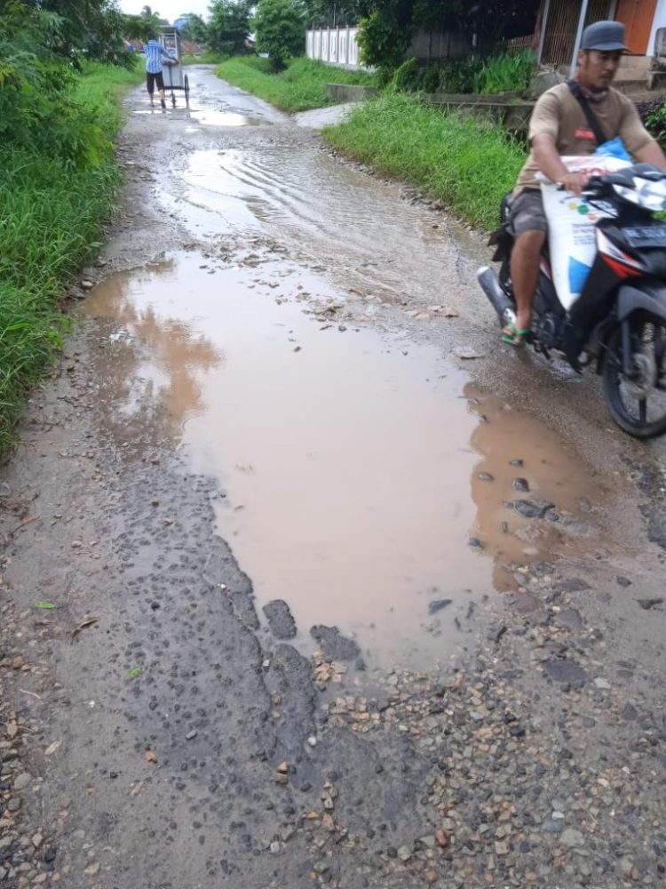 Jalan Rusak Parah di Kecamatan Pringsewu, Warga Minta Perbaikan Segera