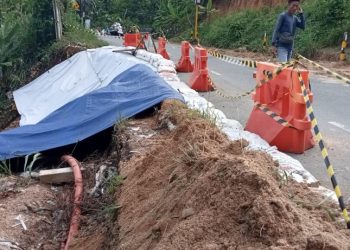 Tangani Longsor, Dinas BMBK Lampung Bangun Talud di Pematang Liang