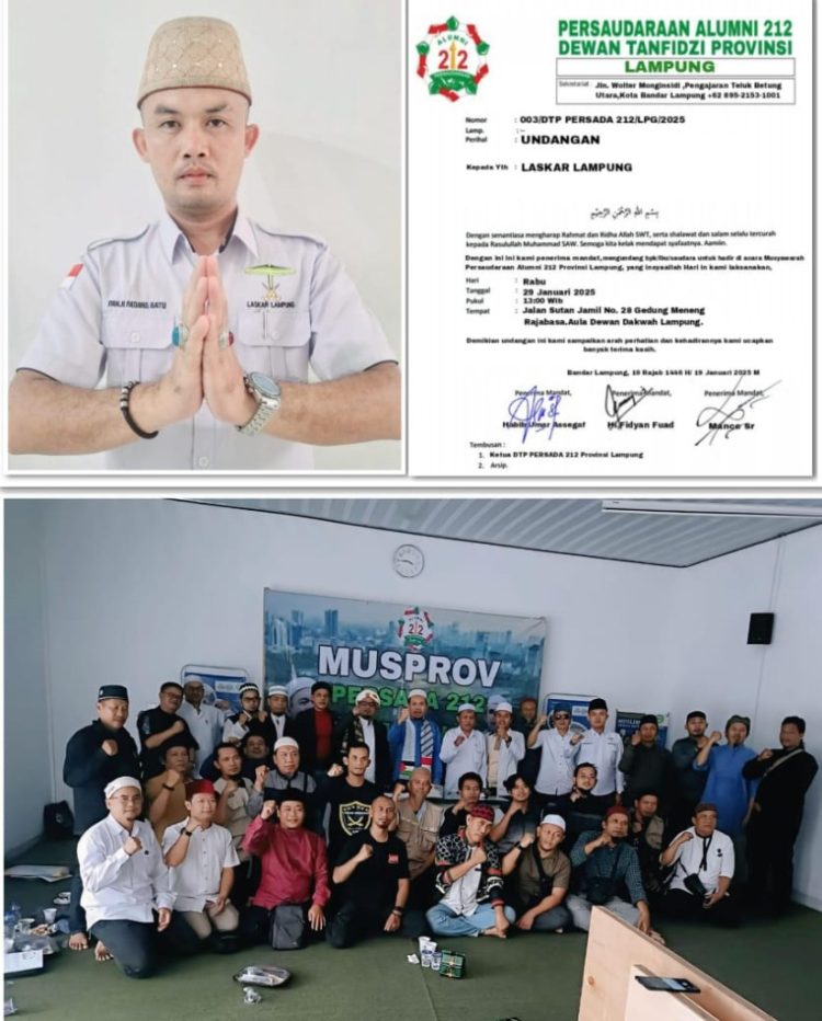 Musprov Persada 212 Lampung Berjalan Lancar, Dihadiri Ulama dan Tokoh Islam