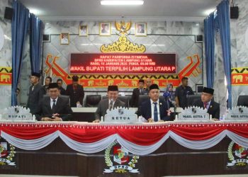 Rapat Paripurna Istimewa DPRD Lampung Utara: Penetapan Hamartoni Ahadis dan Romli Sebagai Bupati dan Wakil Bupati Terpilih